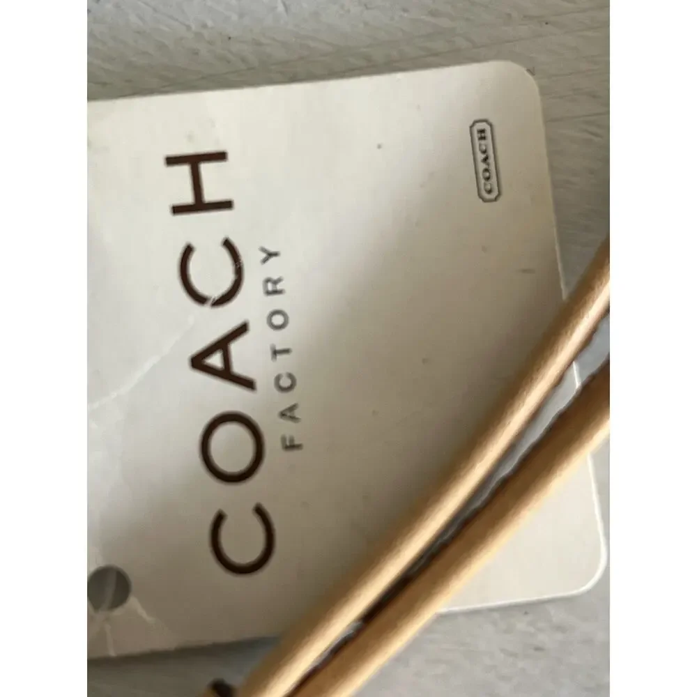 COACH Signature C Logo Compact Umbrella Gray Black White NWT
